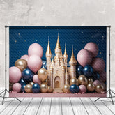 Lofaris Star Night Balloons Gold Castle Cake Smash Backdrop